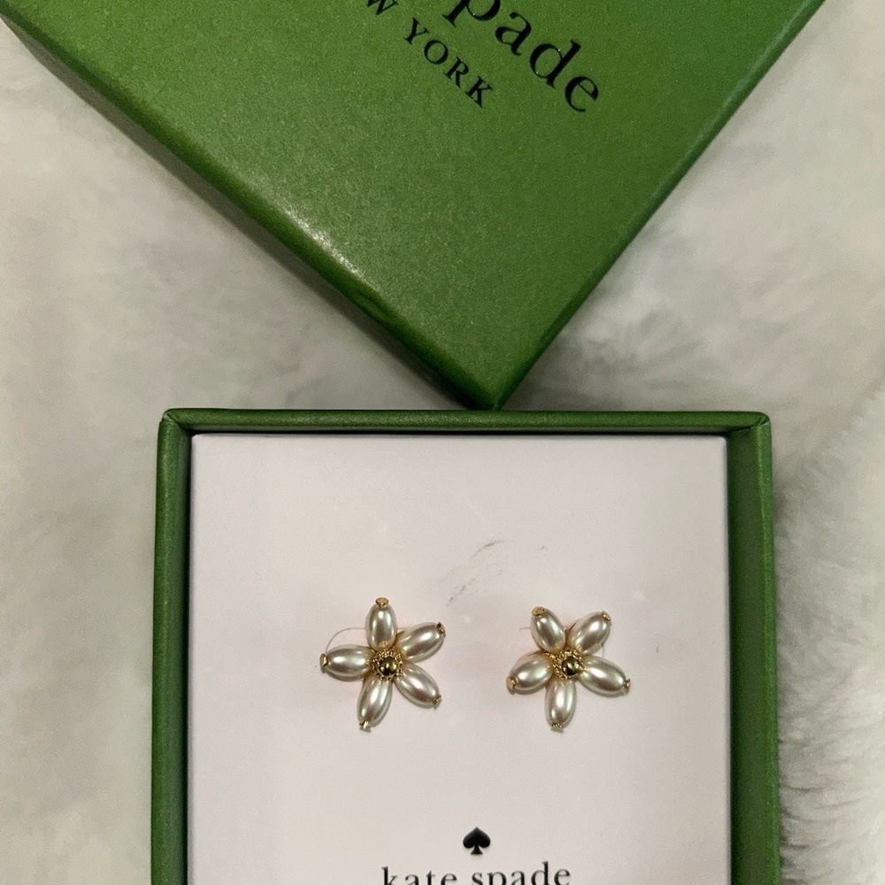Kate Spade Floral Pearl Stud Earrings